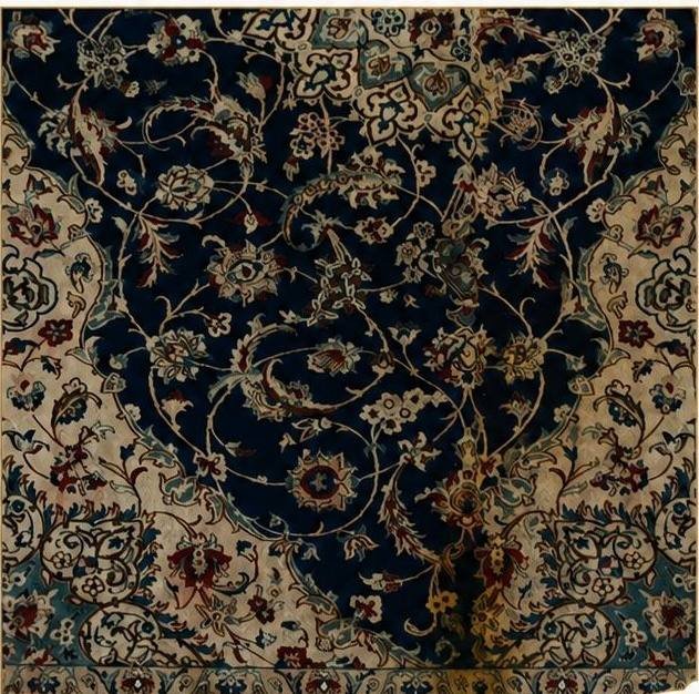 Un tapis encrassé avant lavage : le fond a viré au brun