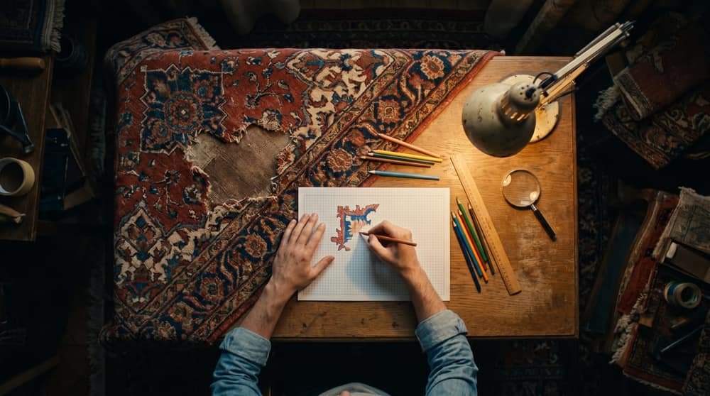 Étape 1 — Le relevé — Lire le tapis comme une partition